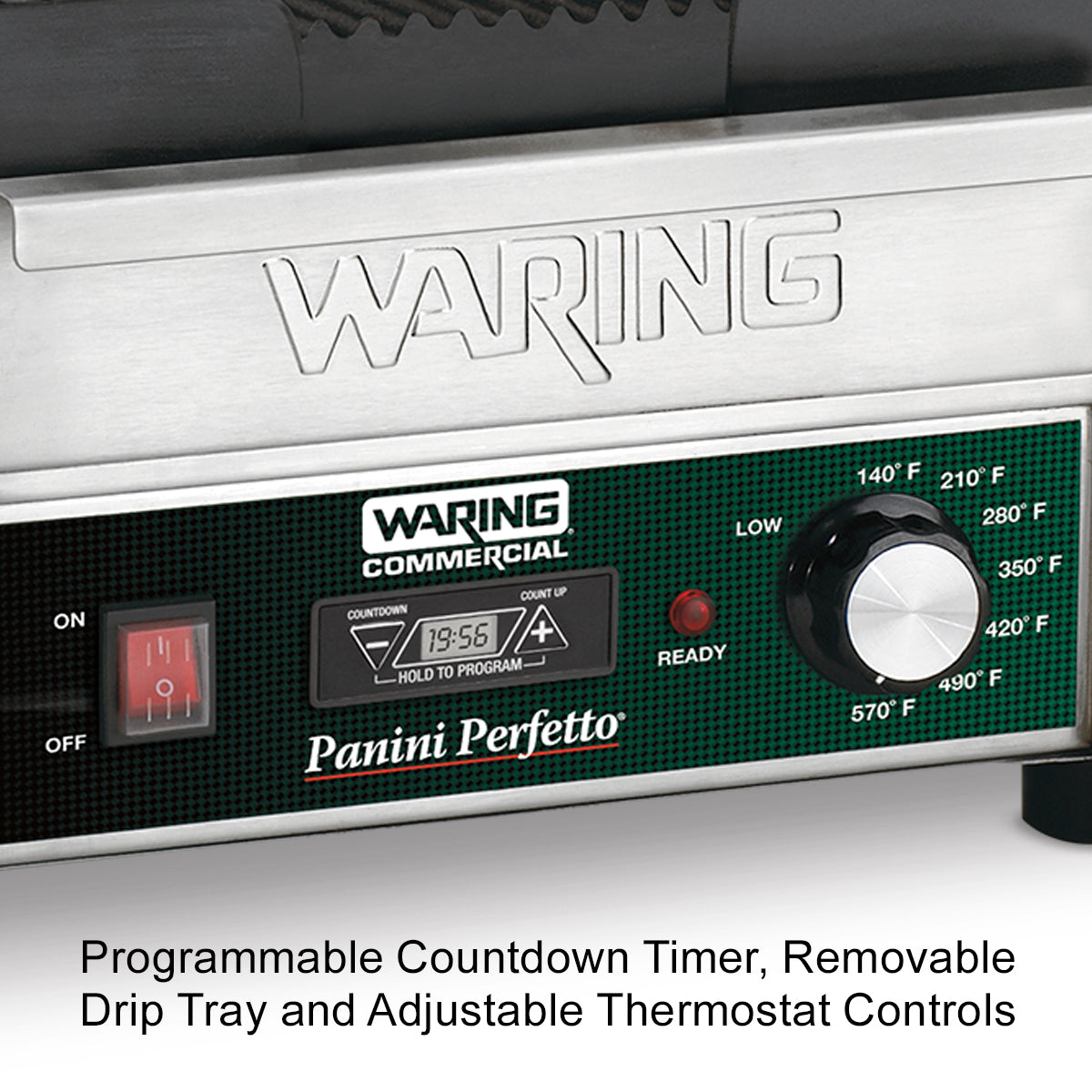 WPG250T  Panini Supremo with Timer - Large Panini Grill by Waring Commercial-3
