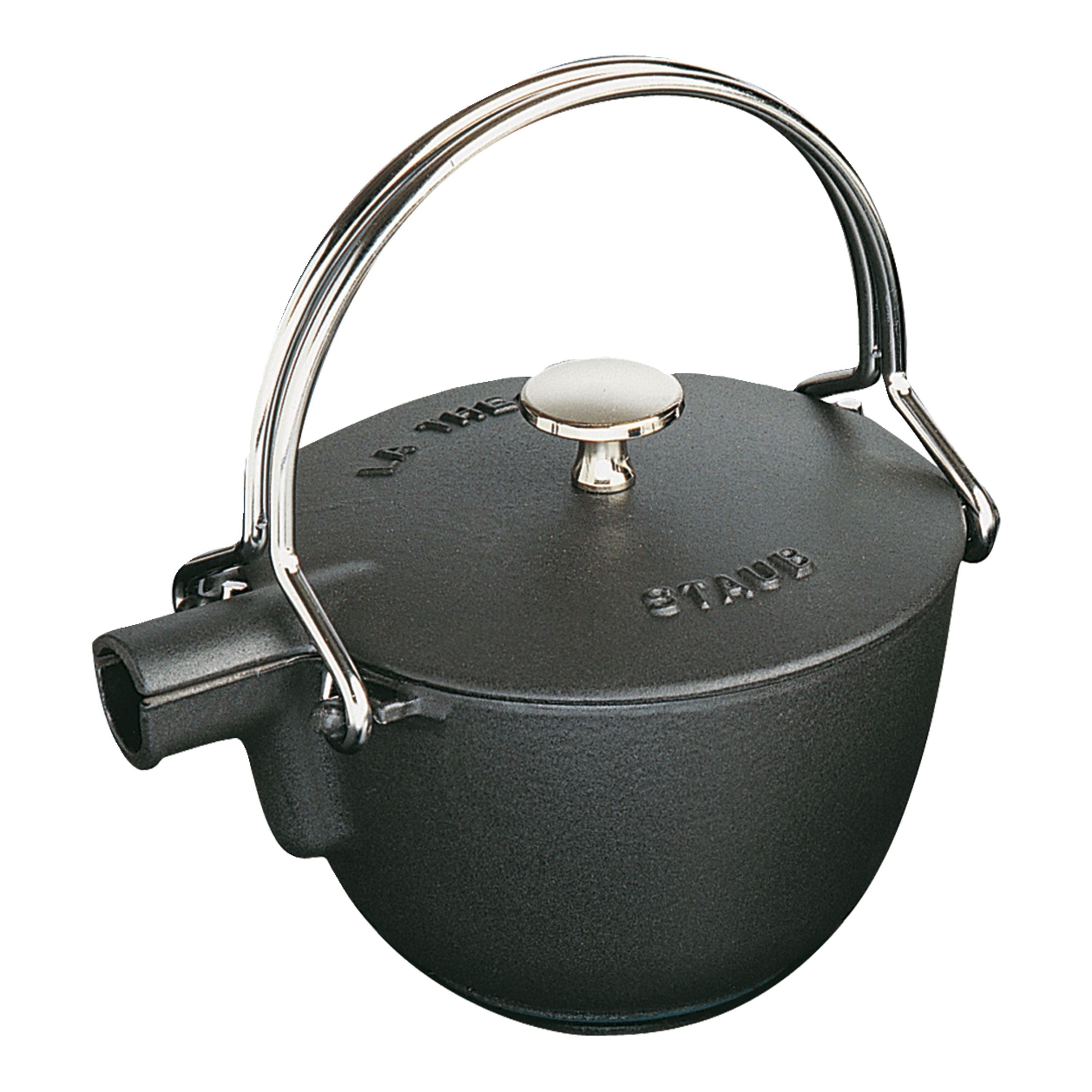 STAUB Cast Iron Teapot — 1.1L Black | Premium Tea Brewing for Home & Hospitality