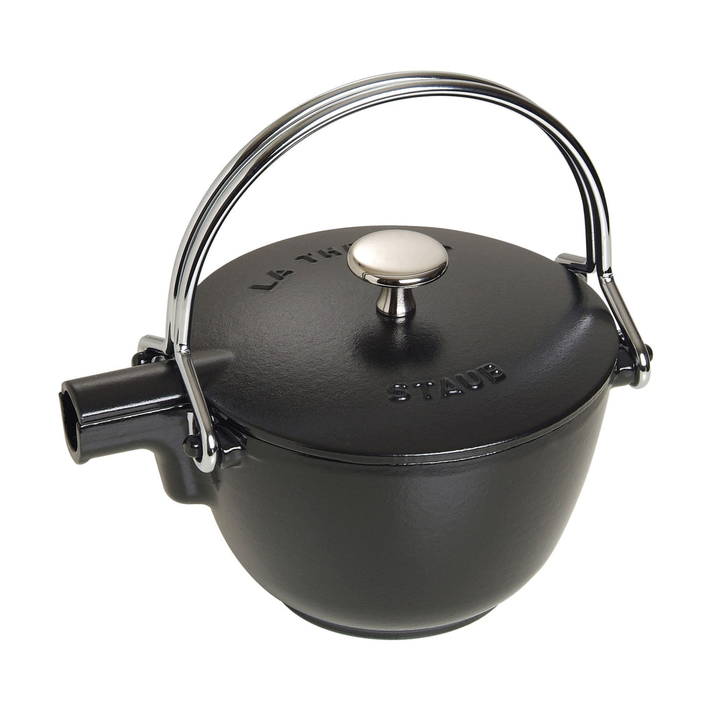 STAUB Cast Iron Teapot — 1.1L Black | Premium Tea Brewing for Home & Hospitality