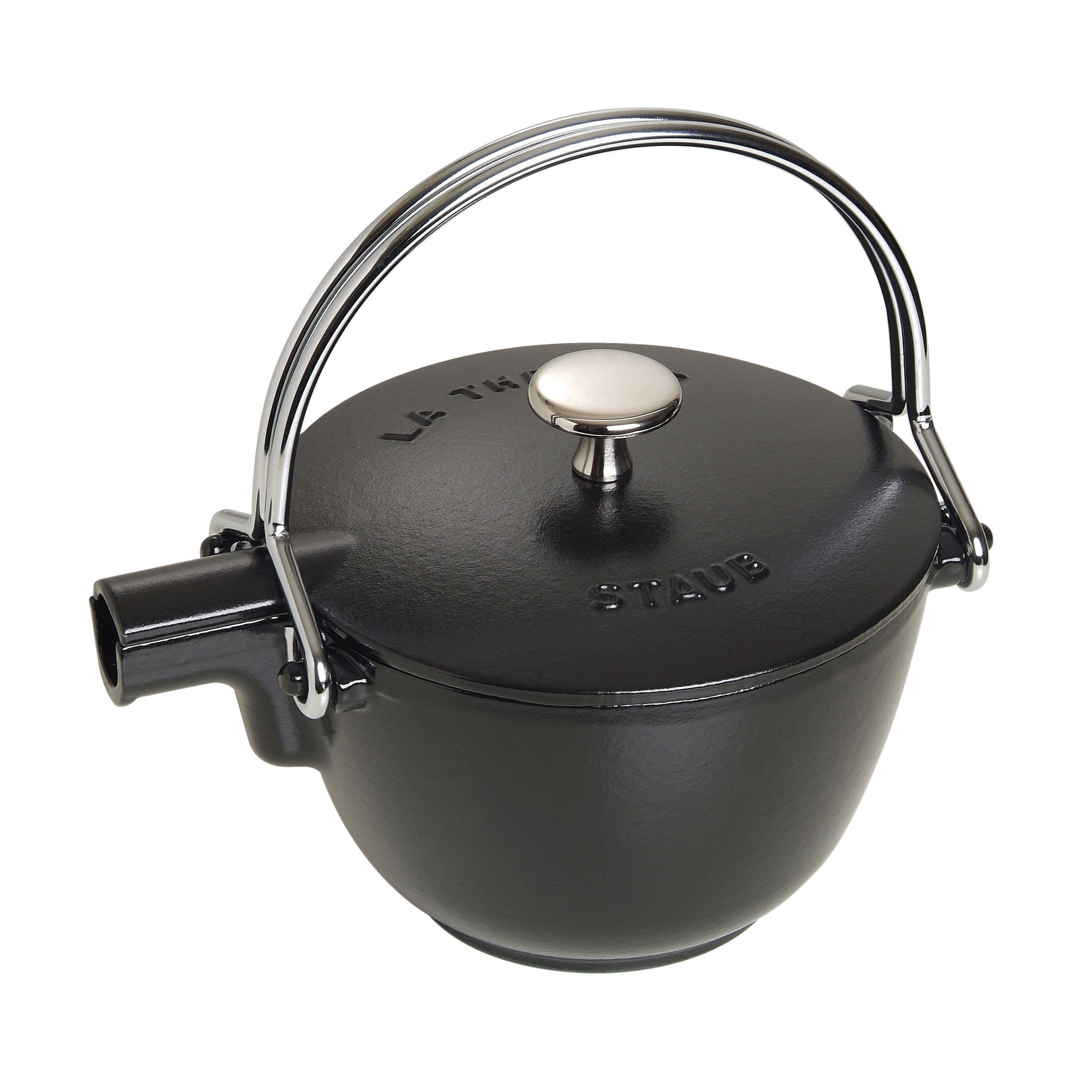 STAUB Cast Iron Teapot — 1.1L Black | Premium Tea Brewing for Home & Hospitality