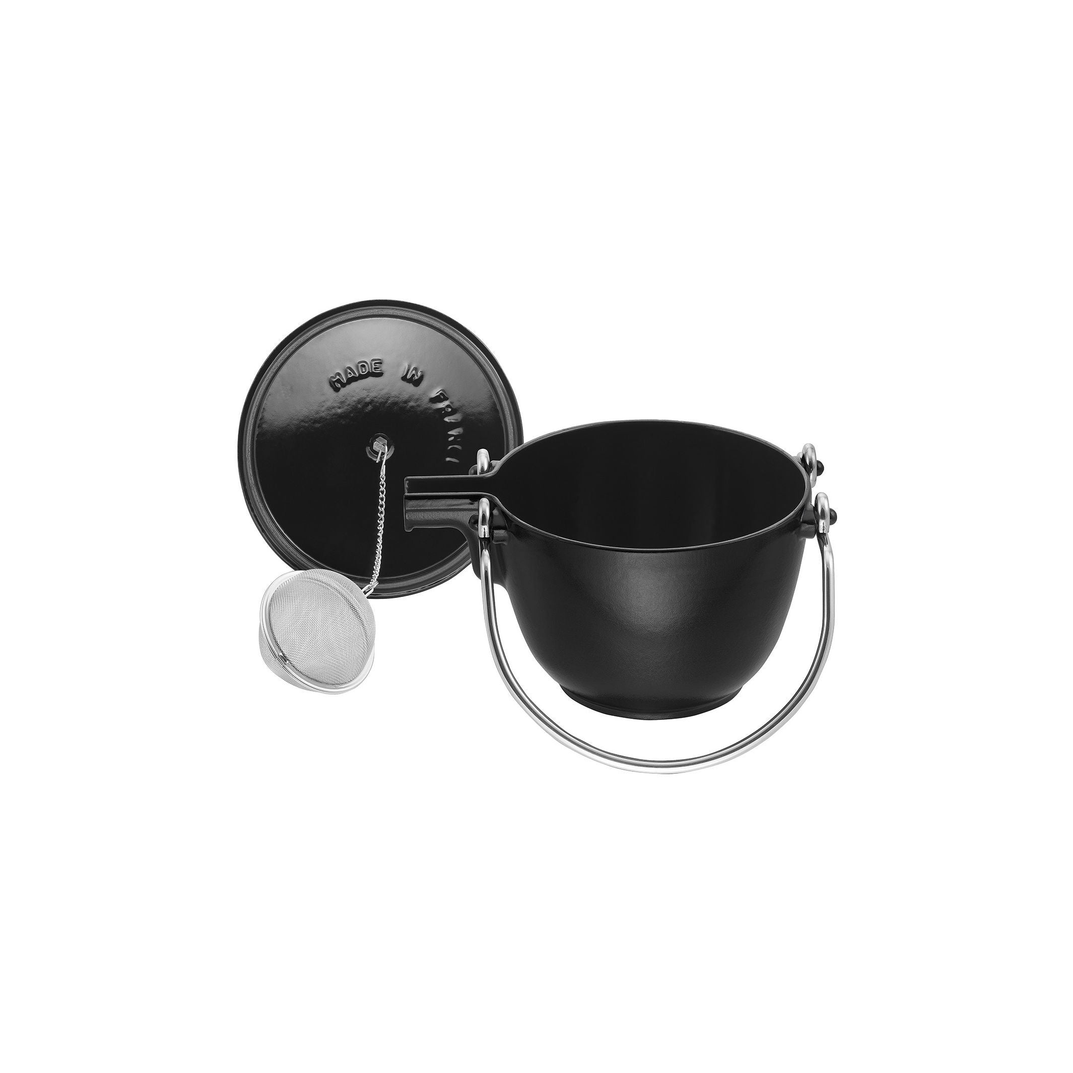 STAUB Cast Iron Teapot — 1.1L Black | Premium Tea Brewing for Home & Hospitality