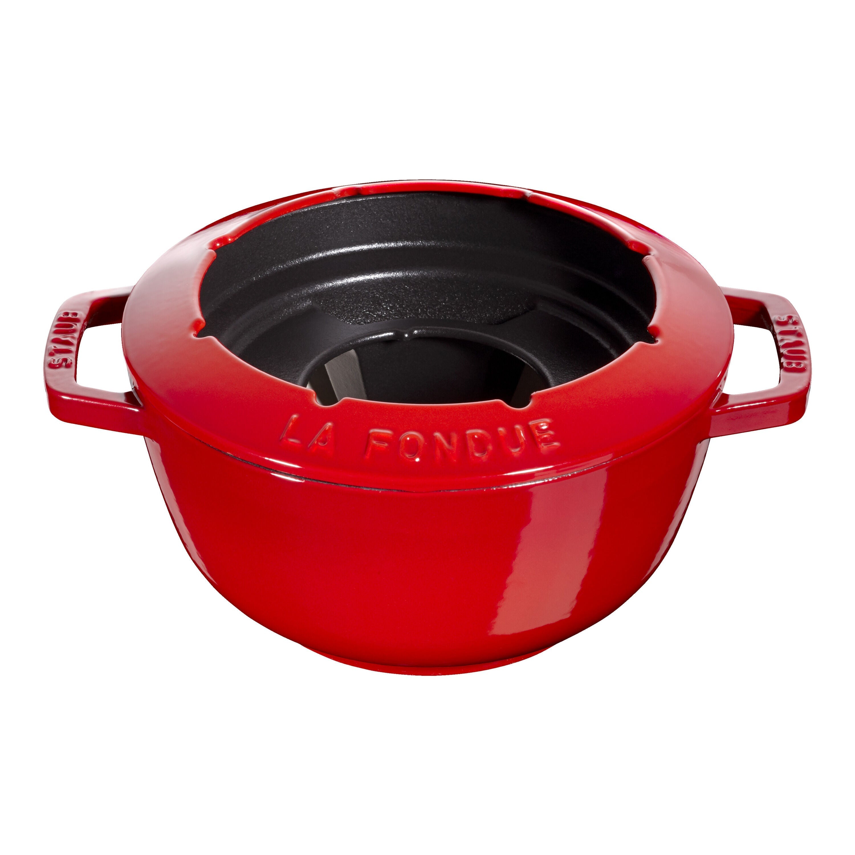STAUB Cast Iron Fondue Set — Cherry Red | Premium Entertaining for Home & Restaurant