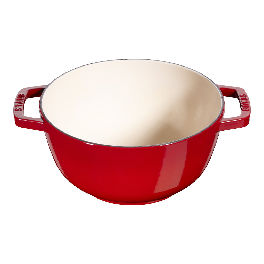 STAUB Cast Iron Fondue Set — Cherry Red | Premium Entertaining for Home & Restaurant