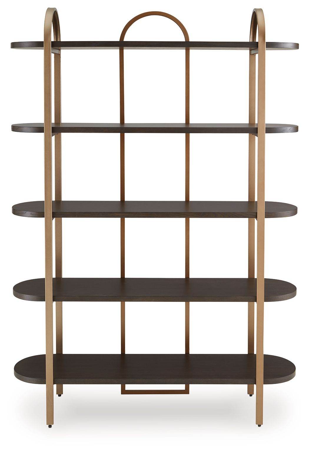 Brentmour - Bookcase - Brown / Gold Finish-1