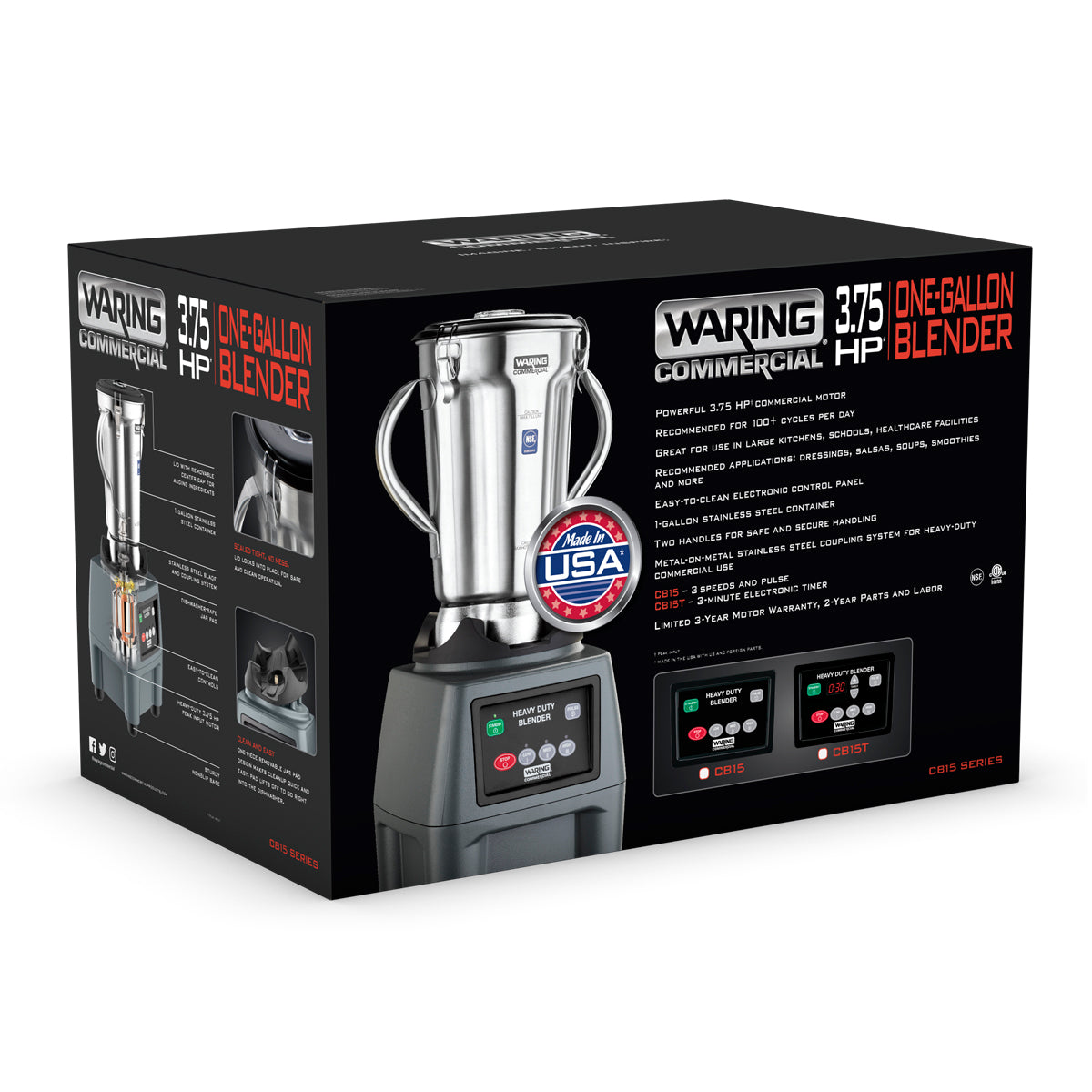 Commercial 1-Gallon Blender with Timer — Heavy-Duty for Smoothie Bars & Restaurants