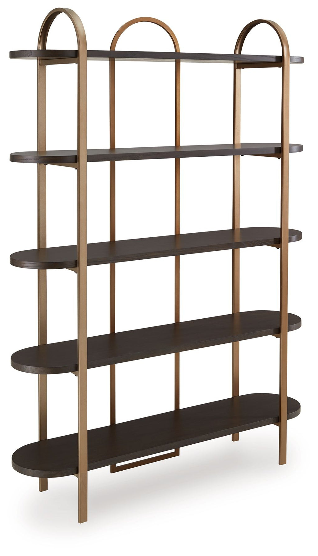 Brentmour - Bookcase - Brown / Gold Finish-0