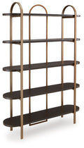 Brentmour - Bookcase - Brown / Gold Finish-0