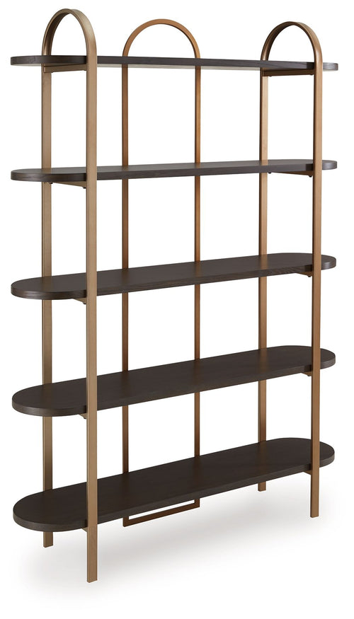 Brentmour - Bookcase - Brown / Gold Finish-0