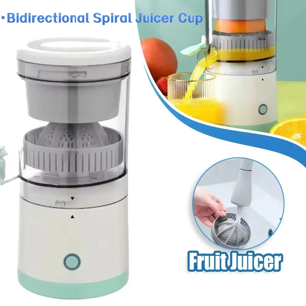 Extracteur de jus électrique USB rechargeable à vis unique de fruits blanc
