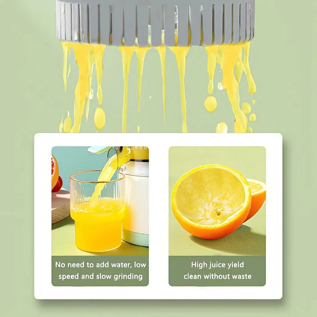 Extracteur de jus électrique USB rechargeable à vis unique de fruits blanc