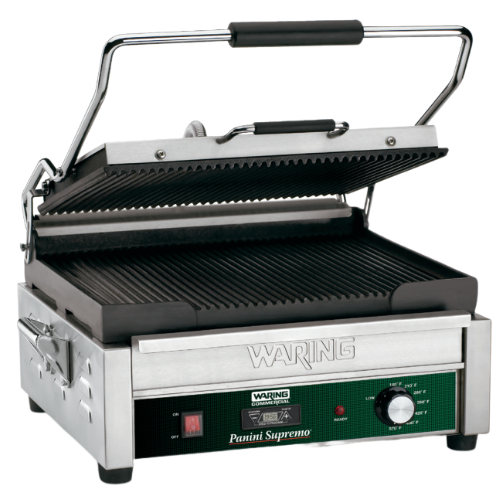 WPG250T  Panini Supremo with Timer - Large Panini Grill by Waring Commercial-0